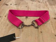 Load image into Gallery viewer, Anademi Silver Bit Buckle Stretch Belts