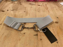 Load image into Gallery viewer, Anademi Silver Bit Buckle Stretch Belts