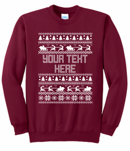 Holiday Ugly Sweater Sweatshirts - Youth