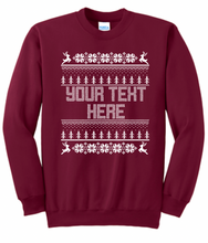 Load image into Gallery viewer, Holiday Ugly Sweater Sweatshirts - Youth