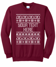 Load image into Gallery viewer, Holiday Ugly Sweater Sweatshirts - Youth