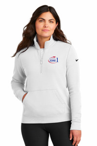 USHJA Zone - Nike Ladies Club Fleece Sleeve Swoosh 1/2-Zip