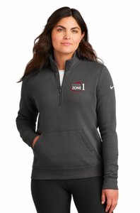 USHJA Zone - Nike Ladies Club Fleece Sleeve Swoosh 1/2-Zip