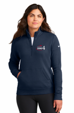 Load image into Gallery viewer, USHJA Zone - Nike Ladies Club Fleece Sleeve Swoosh 1/2-Zip