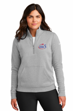 Load image into Gallery viewer, USHJA Zone - Nike Ladies Club Fleece Sleeve Swoosh 1/2-Zip