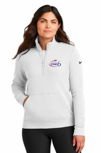 USHJA Zone - Nike Ladies Club Fleece Sleeve Swoosh 1/2-Zip