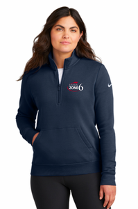 USHJA Zone - Nike Ladies Club Fleece Sleeve Swoosh 1/2-Zip