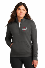 Load image into Gallery viewer, USHJA Zone - Nike Ladies Club Fleece Sleeve Swoosh 1/2-Zip