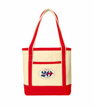 Load image into Gallery viewer, USHJA 20th Anniversary - Medium Cotton Canvas Boat Tote