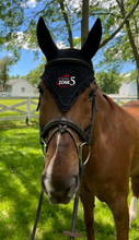 Load image into Gallery viewer, USHJA Zone - Tie Down Ear Bonnet