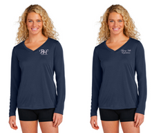 Load image into Gallery viewer, Berry Hill Equestrian - Sport-Tek® Ladies Long Sleeve PosiCharge® Competitor™ V-Neck Tee