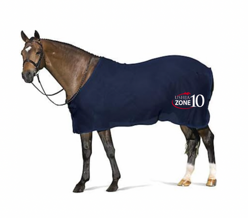 USHJA Zone - Show Scrim Dress Sheet Solid Navy