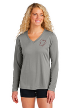 Load image into Gallery viewer, Bellhaus Equestrian - Sport-Tek® Ladies Long Sleeve PosiCharge® Competitor™ V-Neck Tee