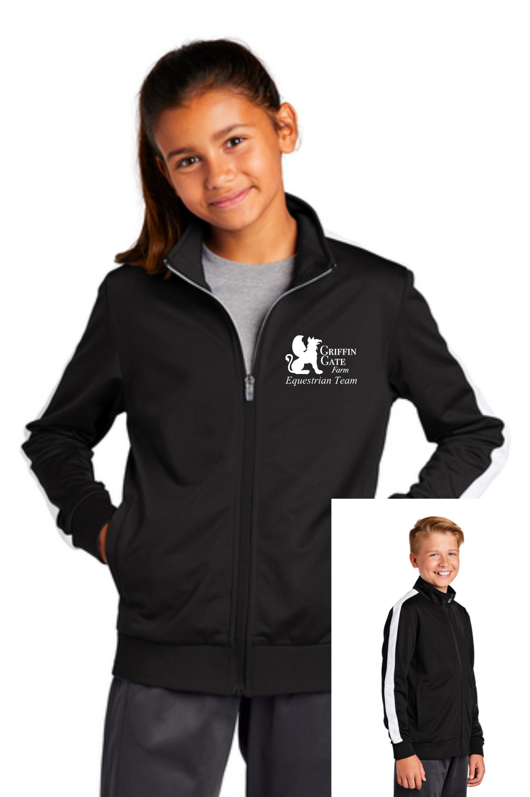 Griffin Gate Farm Equestrian Team  - Sport-Tek ® Tricot Sleeve Stripe Track Jacket