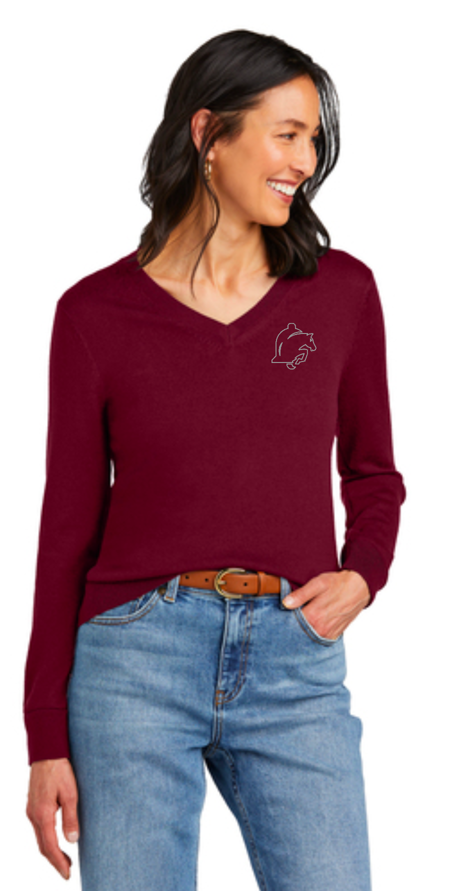 Bellhaus Equestrian - Brooks Brothers ® Washable Merino V-Neck Sweater