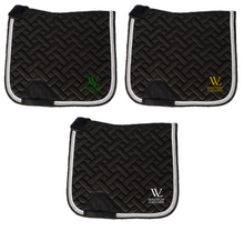 Load image into Gallery viewer, Wasatch Lusitanos - Satin Dressage Pad with Clear Crystals