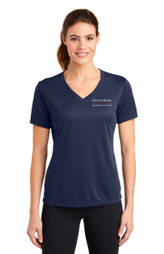 Legacy River Equestrian Center - Sport-Tek® Women's PosiCharge® RacerMesh® V-Neck Tee