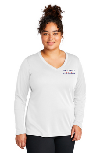 Legacy River Equestrian Center - Sport-Tek® Women's Long Sleeve PosiCharge® Competitor™ V-Neck Tee