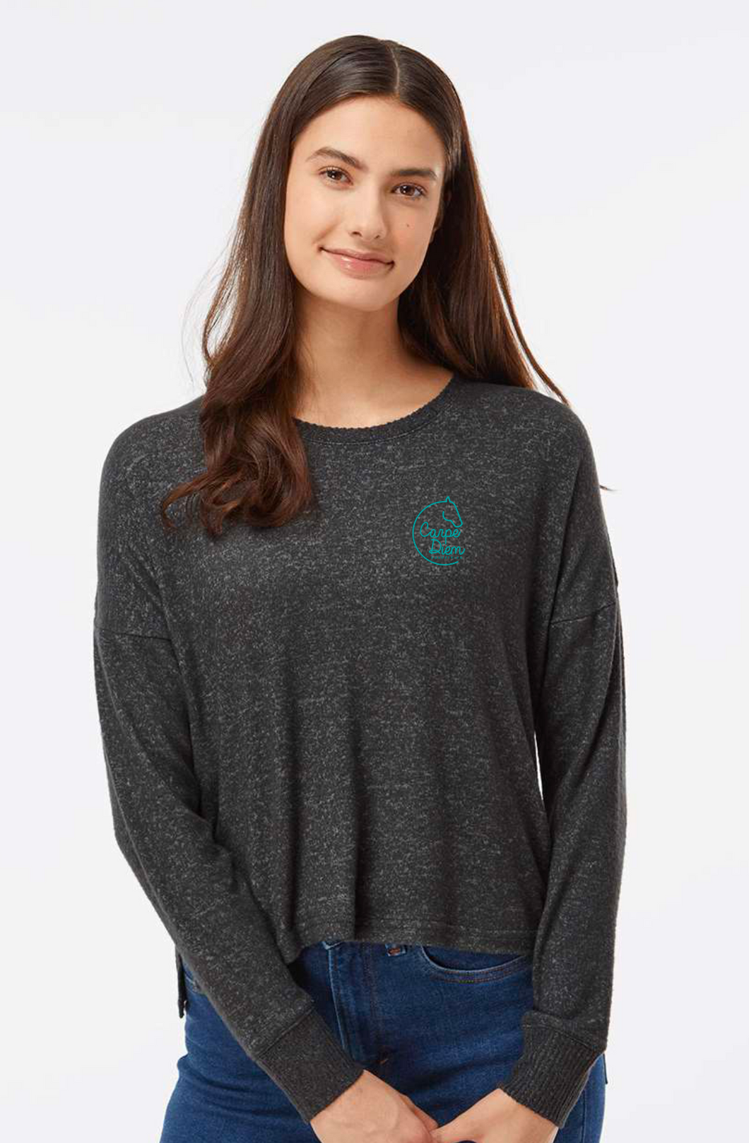 Carpe Diem Equestrian - Boxercraft - Women's Cuddle Fleece Boxy Crewneck Pullover