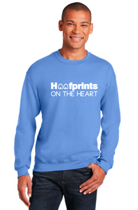 Hoofprints on the Heart - Adult Crewneck Sweatshirt