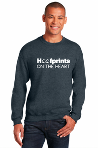 Hoofprints on the Heart - Adult Crewneck Sweatshirt