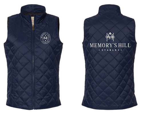 Memory's Hill Stables - Weatherproof - Vintage Diamond Quilted Vest (Ladies & Men's)