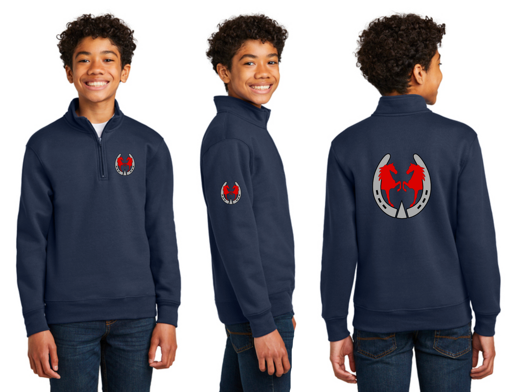 Moctezuma Stables - Port & Company ® Youth Core Fleece 1/4-Zip Pullover Sweatshirt