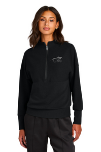 USHJA - Ladies Linear Mock Neck 1/4-Zip