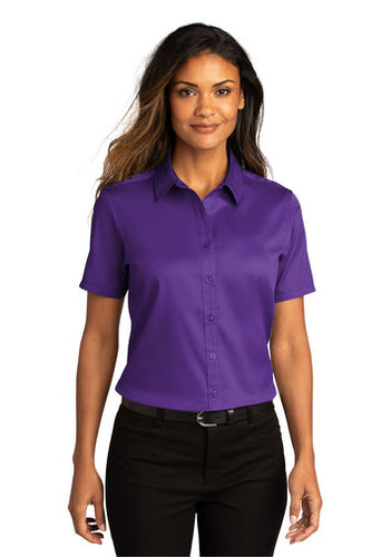 Port Authority® Ladies Short Sleeve SuperPro React ™ Twill Shirt