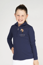 Load image into Gallery viewer, Crouse Equestrian - EIS Youth Solid Navy COOL Shirt ®