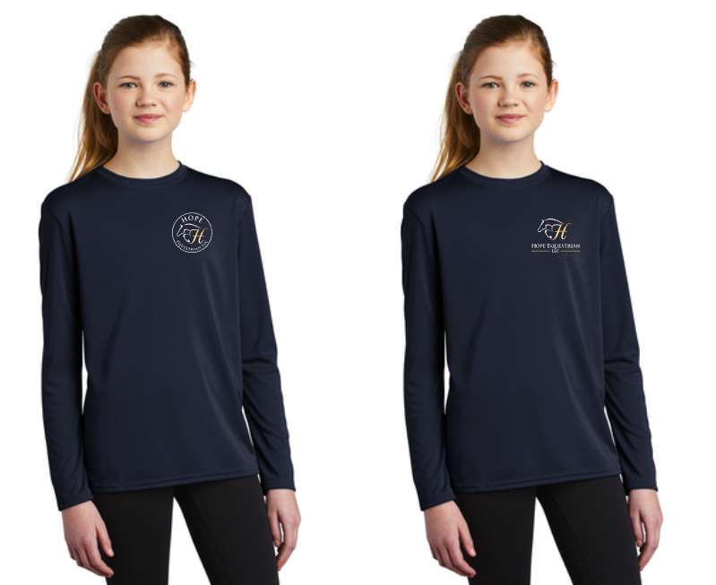 Hope Equestrian - Port & Company ® Youth Long Sleeve Performance Tee