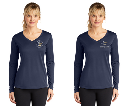 Hope Equestrian - Sport-Tek® Ladies Long Sleeve PosiCharge® Competitor™ V-Neck Tee